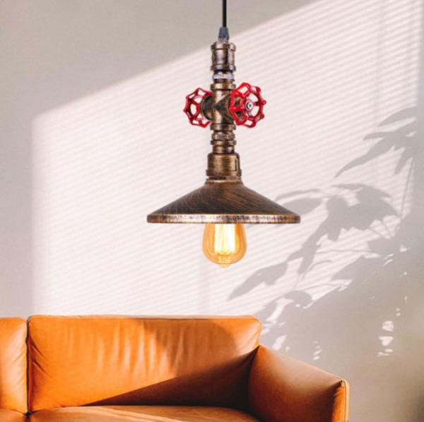 Lampu Gantung Berbahan Pipa Logam